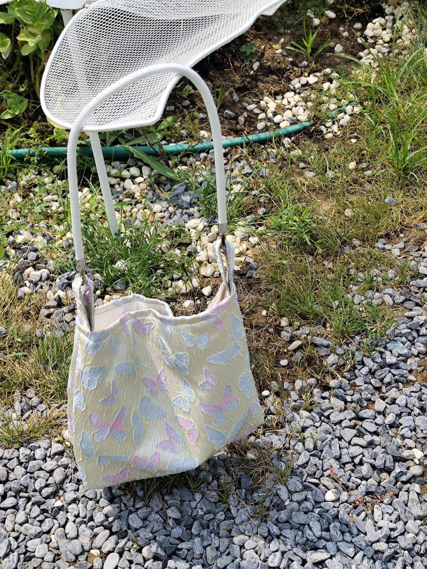 White Butterfly Handmade Bag