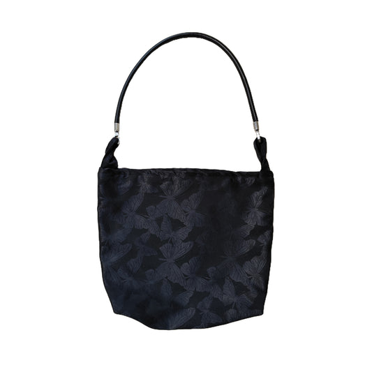 Black Silk Butterfly Handmade Bag